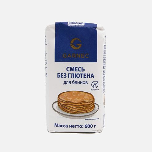 Смесь Гарнец для блинов без глютена бум/пак 600г