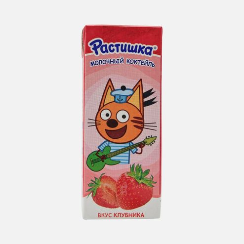 Коктейль Растишка молочный Клубника 2% т/п 210г