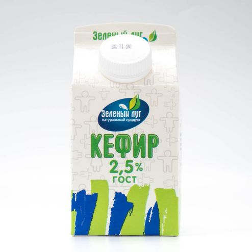 Кефир Зеленый луг 2.5% т/п 450г