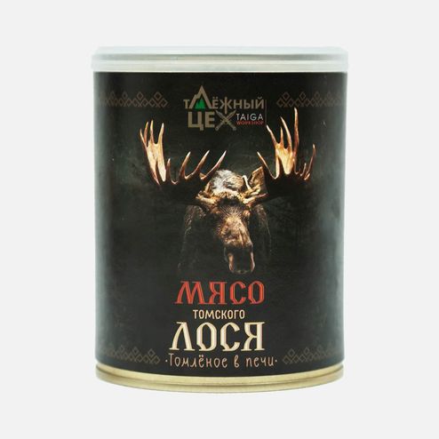Мясо Таёжный цех лося томлёное в печи ж/б/кл 338г