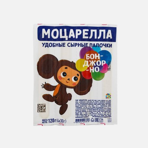 Сыр Бонджорно Моцарелла палочки 45% 120г