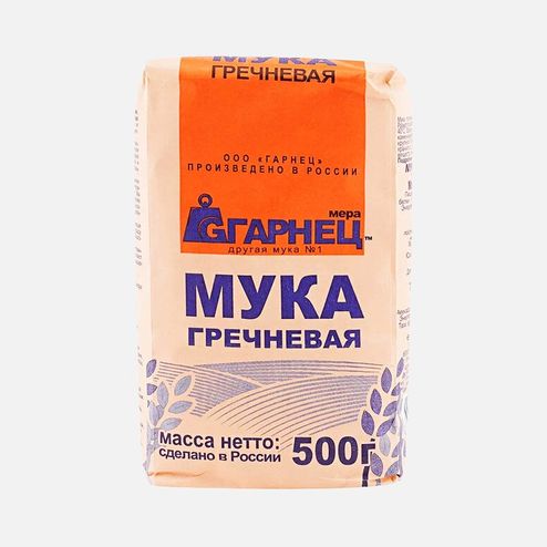 Мука Гарнец из зеленой гречки без глютена 500г