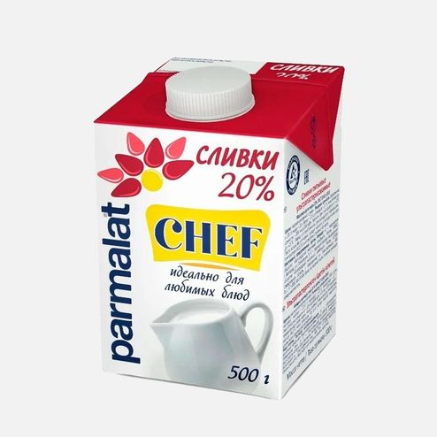 Сливки Пармалат Шеф питьевые ультрапаст 20% 500г