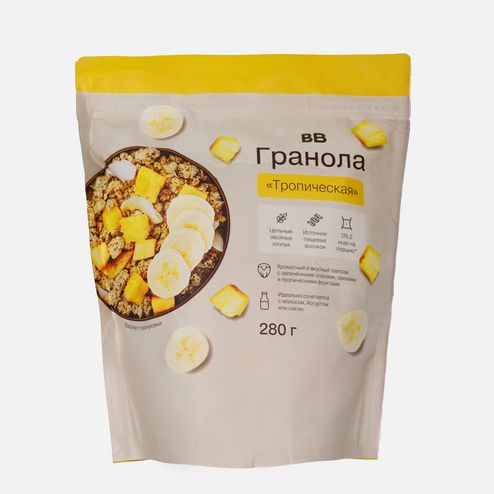 Гранола Вкусвилл Тропическая 280г