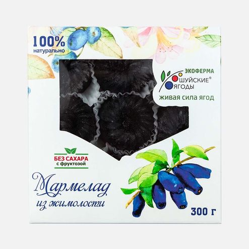 Мармелад Экоферма Шуйские ягоды из жимолости на фруктозе 300г