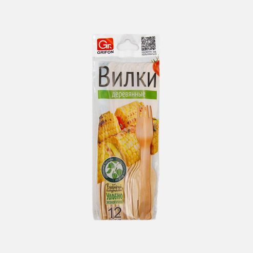 Вилки Грифон Эко дерев 12шт 105-326 
