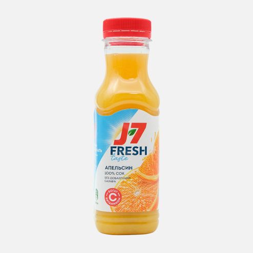 Сок J-7 Фреш тейст Апельсин с мякотью пл/б 0,3л