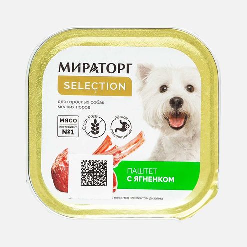 Корм Мираторг Селекшн д/взр соб Паштет с ягненком 100г