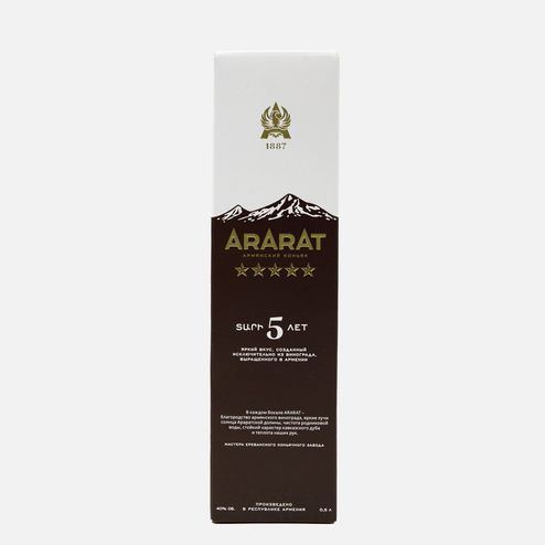 Коньяк Арарат Армянский пятилетний 40% п/у 0,5л