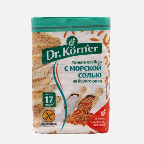 Хлебцы Др Корнер Из бурого риса морская соль 100г