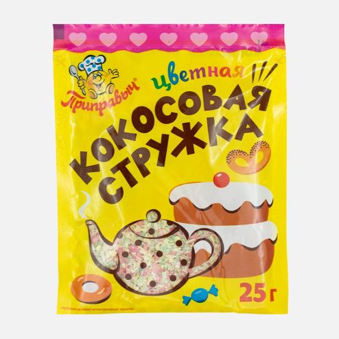 Кокосовая стружка Приправыч цветная пл/уп 25г