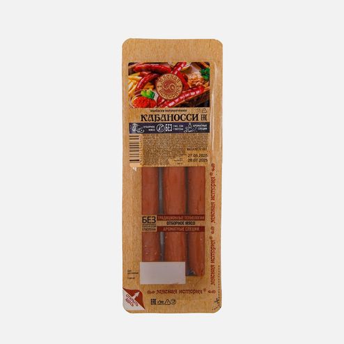 Колбаски Мясная история Кабаносси п/к м/а 200г