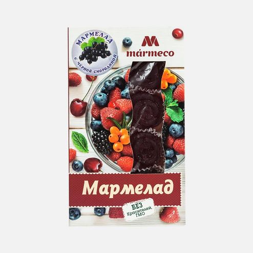 Мармелад Мармеко желейный с черной смородиной 180г