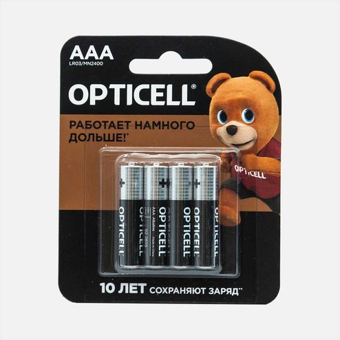 Батарейки Оптиселл Бэйзик AAA 4шт 1,5*8,4*11,2см