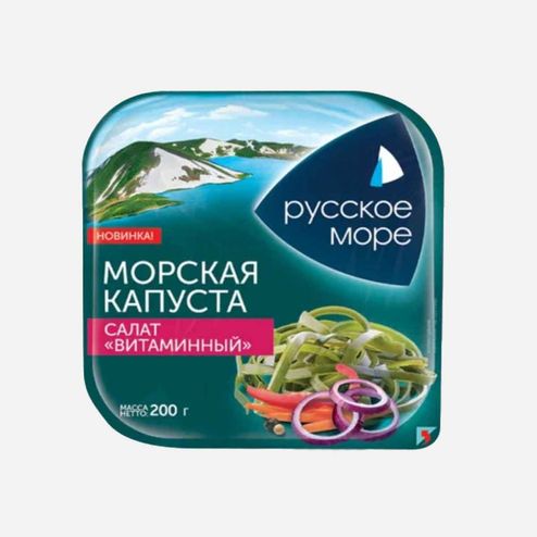 Салат Русское море Витаминный из морской капусты с овощами 200г