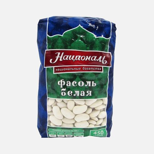 Фасоль Националь белая калиброванная пл/уп 450г