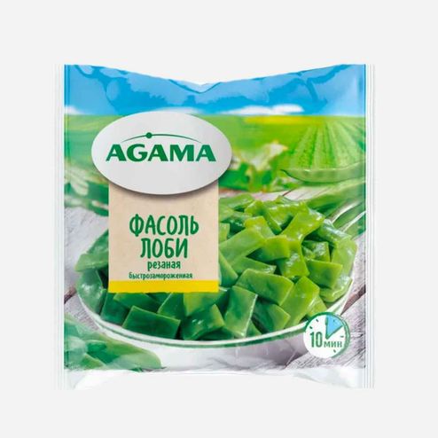 Фасоль Агама лоби резаная с/м 400г