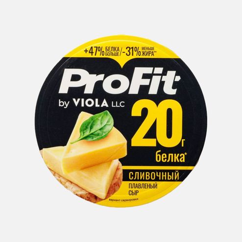 Сыр Виола плавл ПроФит Сливочный высокобелковый 25% к/к 130г