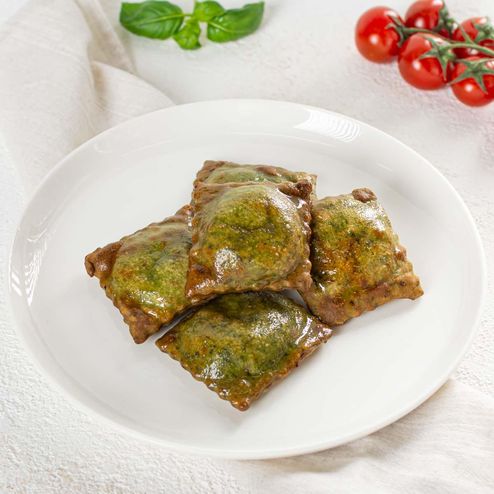 Равиоли со шпинатом курица/ тыква/сулугуни жареные вес