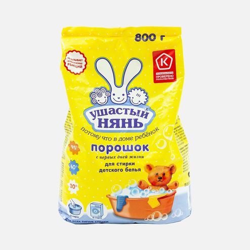 Порошок Ушастый Нянь детский пл/уп 800г