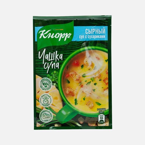 Суп-пюре Кнорр Чашка супа сырный с сухариками пл/уп 15-15,6г