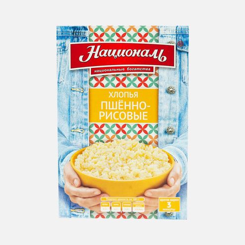 Хлопья Националь пшенно-рисовые к/к 400г