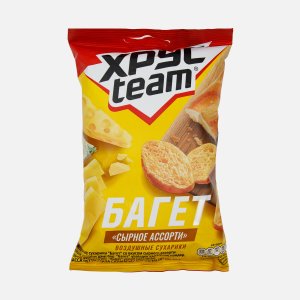 Сухарики ХрусТим Багет Сырное ассорти пл/пак 60г