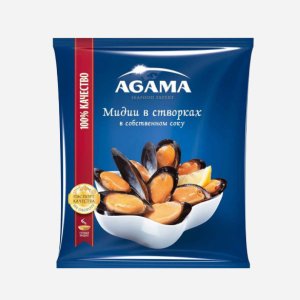 Мидии Агама в створках в собственном соку в/м к/к 450г