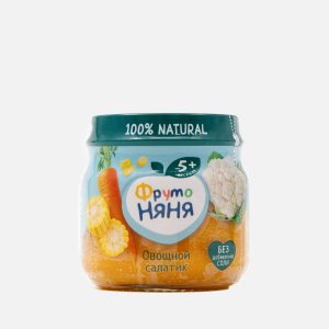Пюре ФрутоНяня овощной салатик с 5мес ст/б 80г
