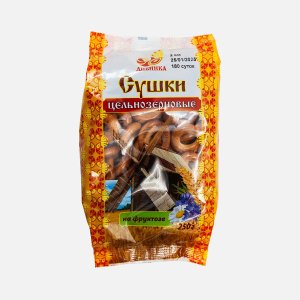 Сушка  Дивинка  цельнозерновая на фруктозе пл/пак 250г