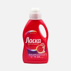 Средство Ласка д/стирки для Цветного жидкое пл/уп 1л