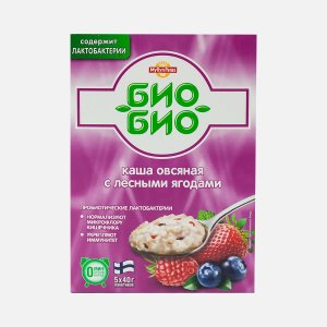Каша Мюллюн Парас Био-Био овсяная Лесные ягоды с лактобактер к/к 200г
