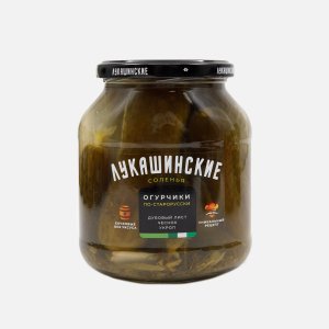 Огурчики Лукашинские соленые по-старорус/дубовый лист ст/б 670г