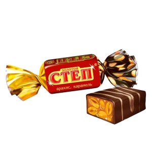 Конфеты Золотой степ арахис/ карамель вес КФ Славянка