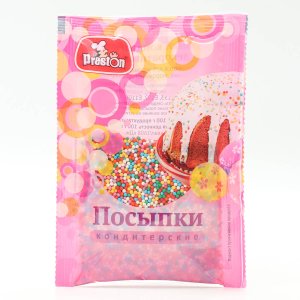 Посыпки Престон Радуга-бисер кондитерские декоративные 50г