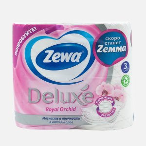 Бумага туалетная Зева Делюкс Орхидея 3сл 4рул