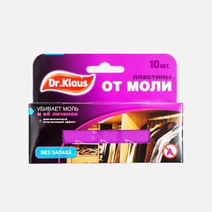 Пластины Др Клаус от моли б/запаха 10шт