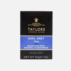 Чай ТэйлорОфХаррогейт Эрл Грей с маслом бергамота к/к 20*50г