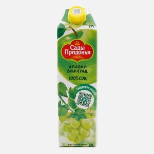Сок Сады Придонья Яблоко/Виноград осветл т/п 1л