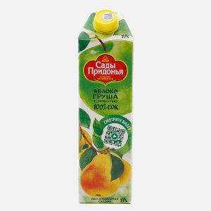 Сок Сады Придонья Яблоко/Груша с мякотью т/п 1л