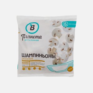 Шампиньоны Планета Витаминов резаные с/м пл/пак 400г