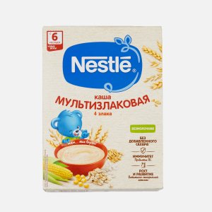 Каша Нестле Мультизлаковая 4 злака безмолочная с 6мес к/к 200г