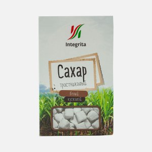 Сахар Интегрита тростниковый белый кусковой к/к 500г