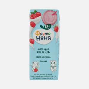 Коктейль Фрутоняня молочный малиновый 2.1% т/п 200мл