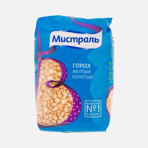 Горох Мистраль желтый колотый 900г