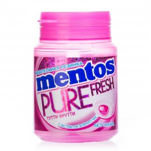 Жевательная резинка Ментос Пьюр Фреш Тутти-Фрутти банка 54г