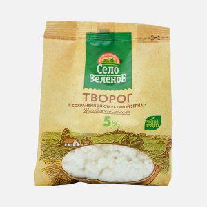 Творог Село зеленое 5% пл/пак 200г