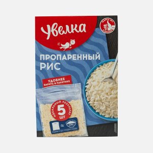 Рис Увелка обработан паром длиннозерный к/к 5*80г