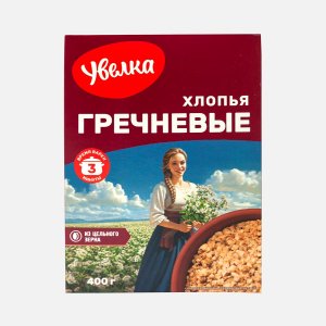 Хлопья Увелка гречневые к/к 400г