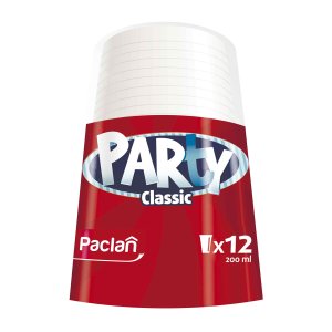 Стаканы Паклан Пати Классик пластик прозрачн 200мл 12шт
